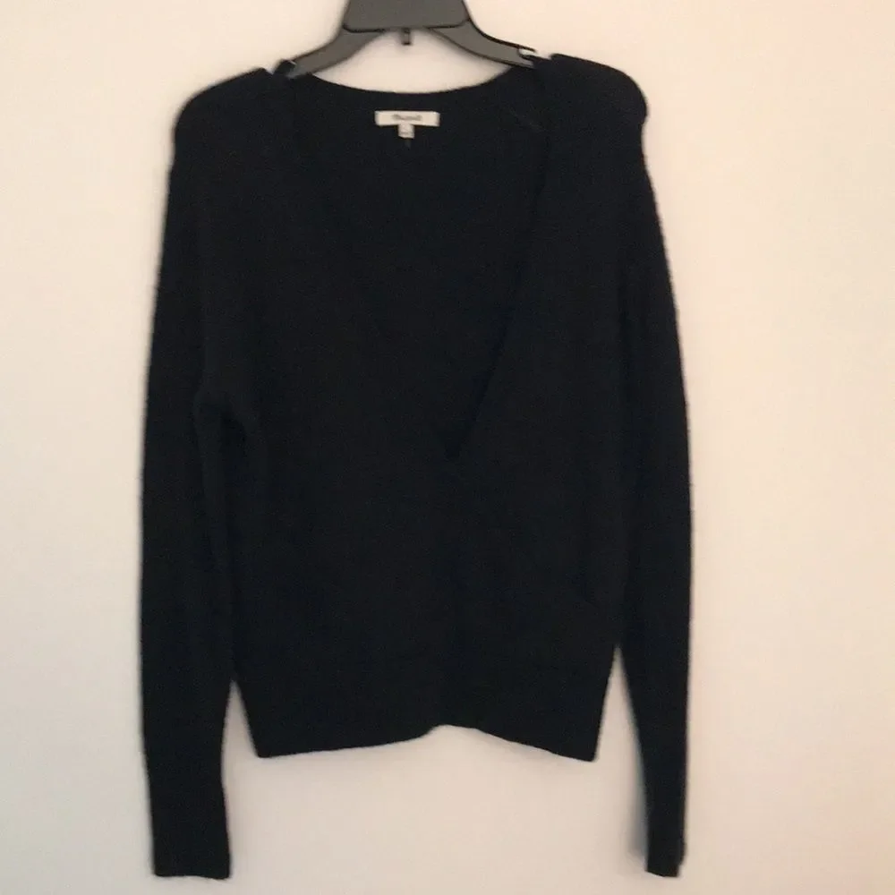 MADEWELL Wrap front pullover sweater w cozy yarn! - Picture 5 of 6